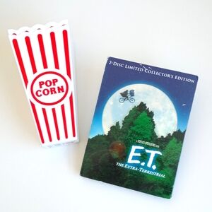 E.T. DVD Movie Limited Collector's Edition with 2 New Popcorn Containers